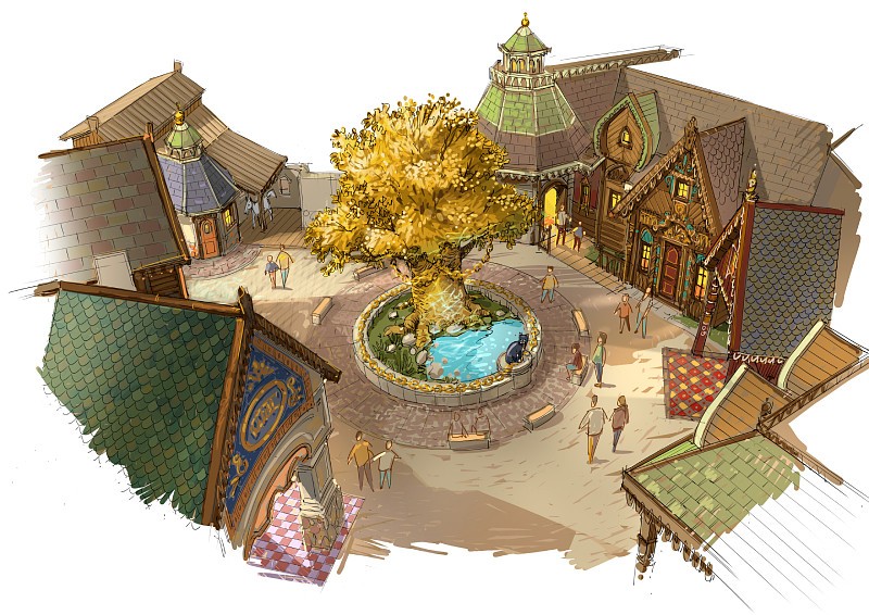 Wizualizacja parku rozrywki w całości inspirowanego twórczością Aleksandra Puszkina, który powstanie pod Petersburgiem