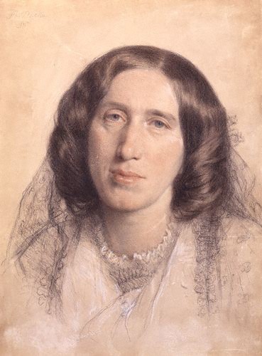 George Elliot na obrazie namalowanym przez Sir Frederica Williama Burtona
