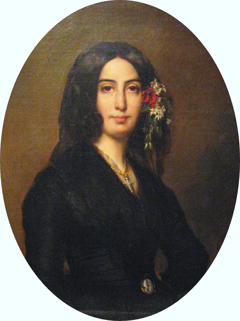 Portret George Sand namalowany przez Augusta Charpentiera