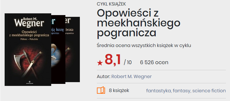 Okładki książek z cyklu Opowieści z meekhańskiego pogranicza, Robert M. Wegner