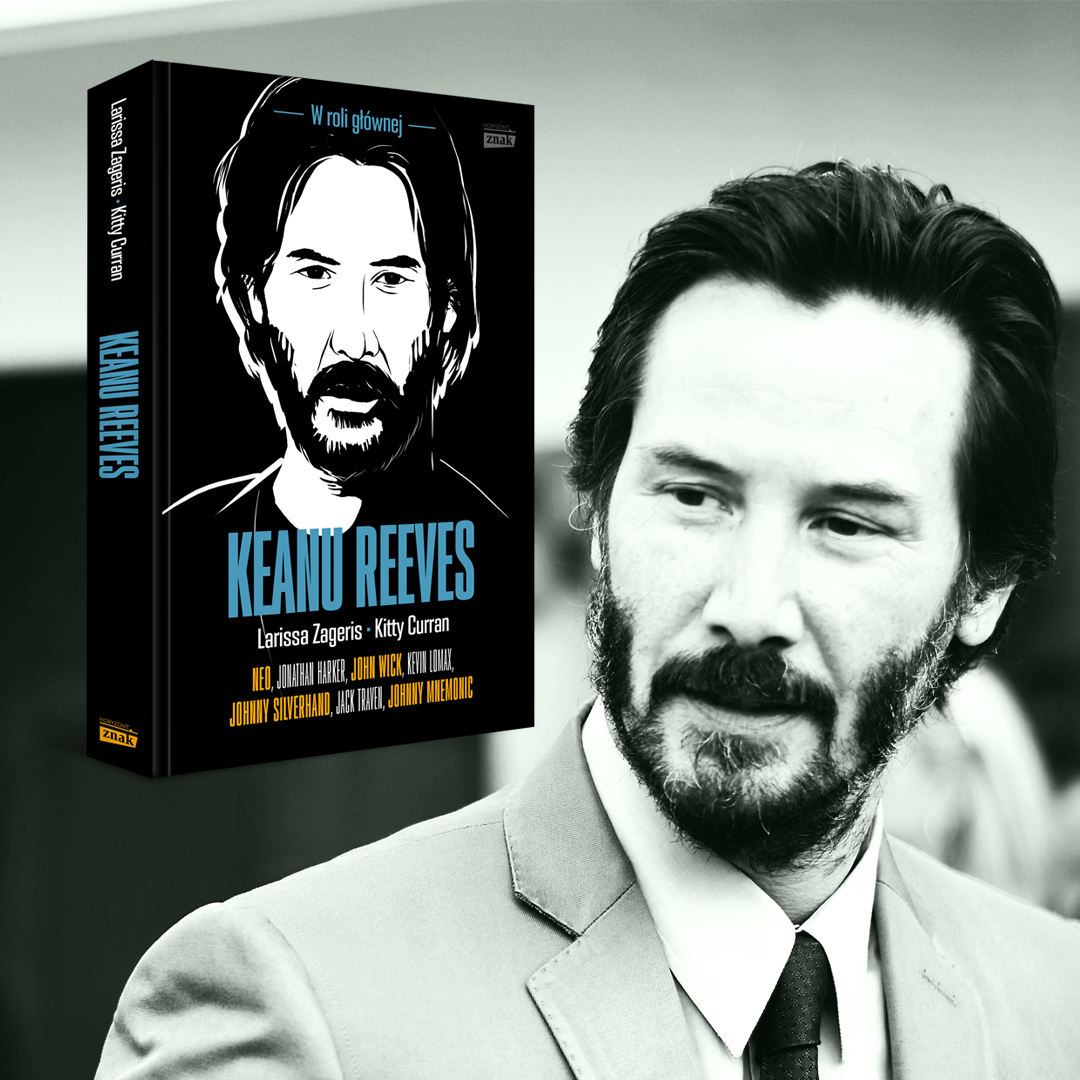 Keanu Reeves i okładka jego biografii